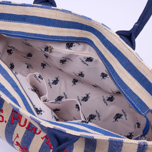 Abbracci Malta Shopping Bag Pool Party Stripes Shopping Bag Pool Party Stripes Shopping Bag