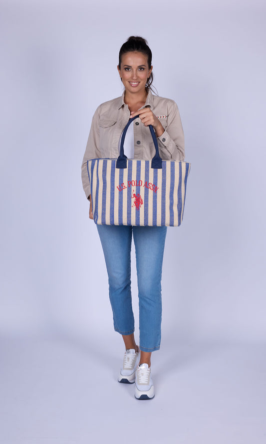 Abbracci Malta Shopping Bag Pool Party Stripes Shopping Bag Pool Party Stripes Shopping Bag